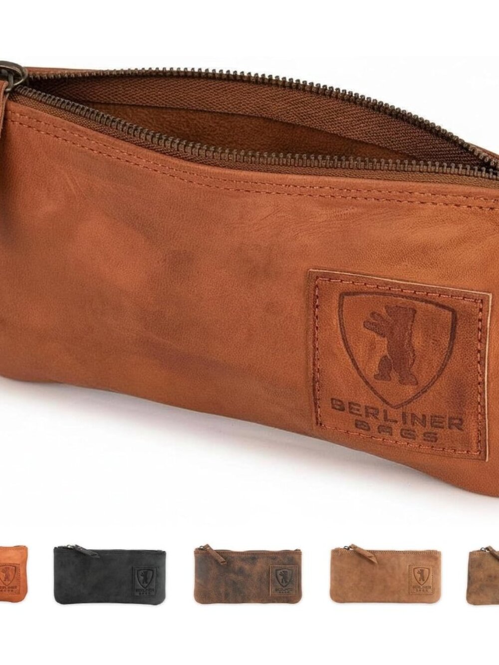 Vintage Leather Pencil Case For Men and Women